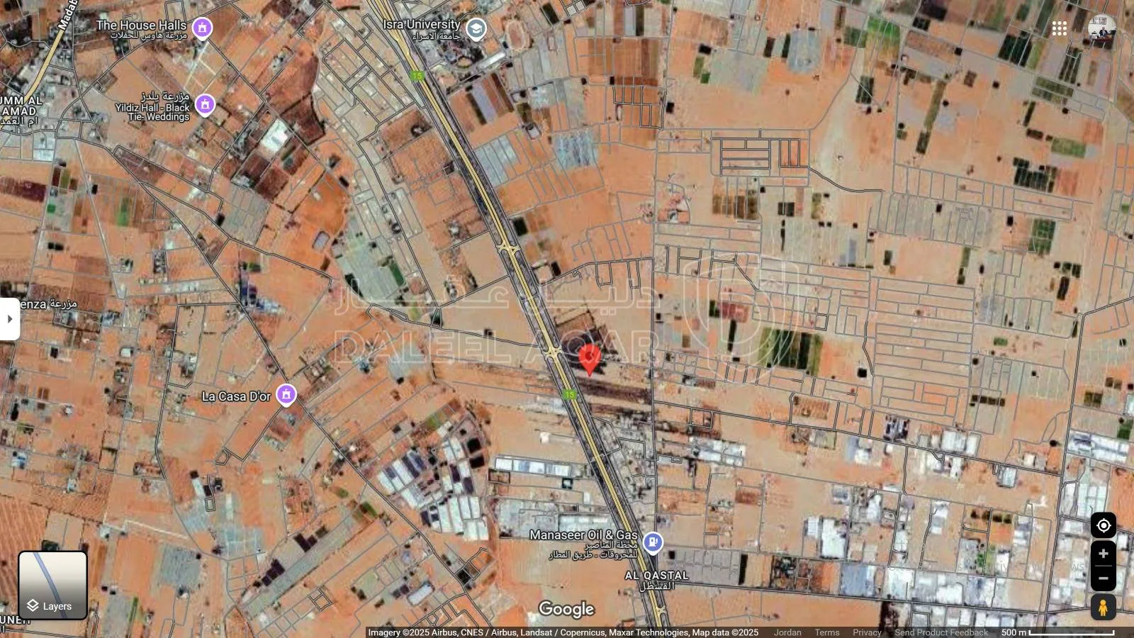 أرض في أرض للبيع -  جنوب عمان- القسطل  - 90,000 دأ - صورة 1